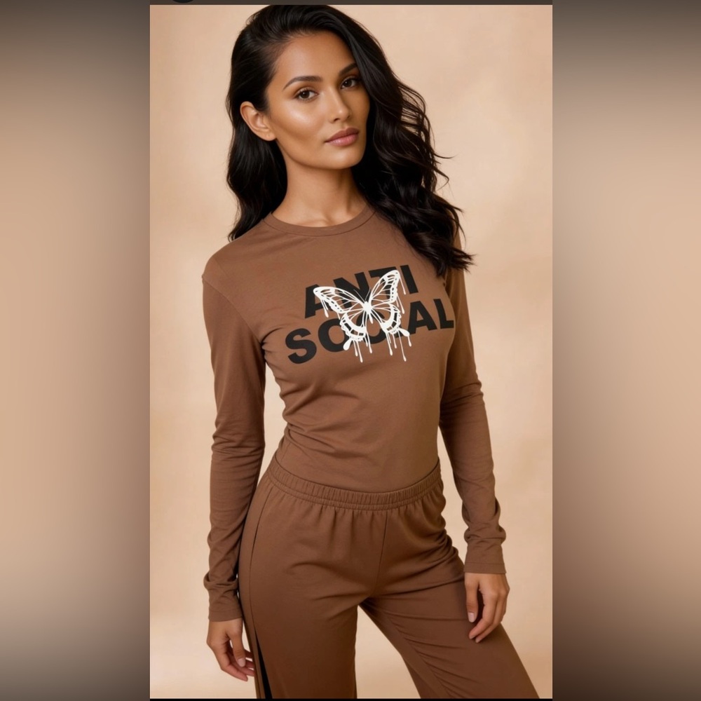 Anti Social graphic print Tshirt